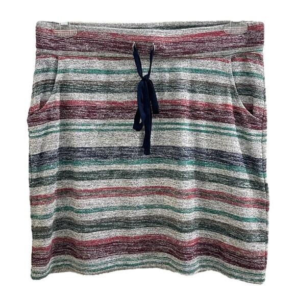 Market & Spruce Striped Super Soft Comfortable Bodycon Mini Skirt Coverup L - Picture 1 of 9